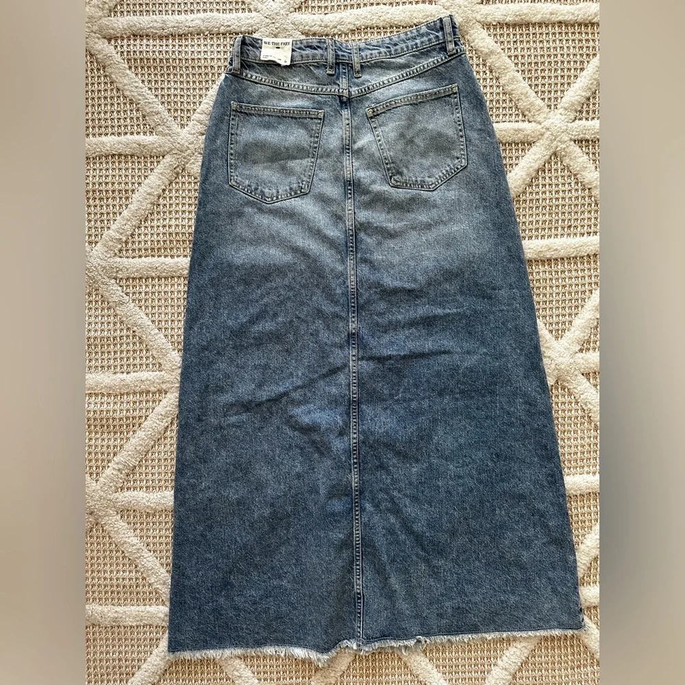 Free People We The Free Come As You Are Denim Maxi Skirt